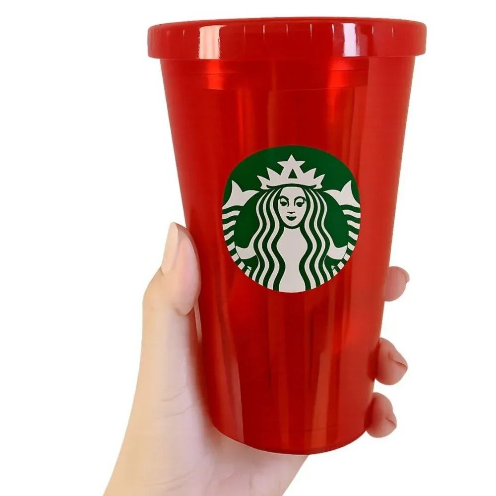 16 Oz Starbucks 2020 Grande Red Acrylic Cold Cup Travel Tumbler